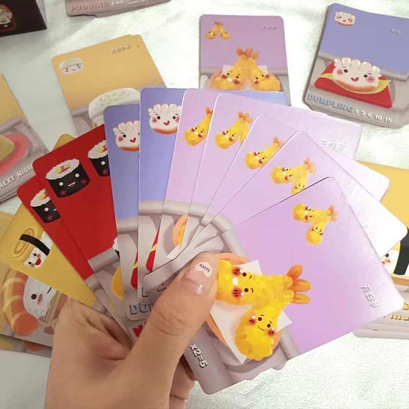 1 Box Sushi Go Family Gathering Board Game Card,Fun Card Game Party Interactive Card Game Creative Small Gift Holiday Accessory