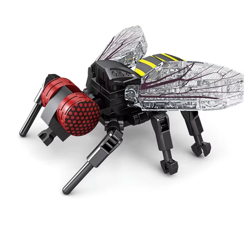 Creative Building Blocks Insect Model Bee Dragonfly Ant Mantis Children'S Assembled Toys Interesting Animal Ornaments Gifts