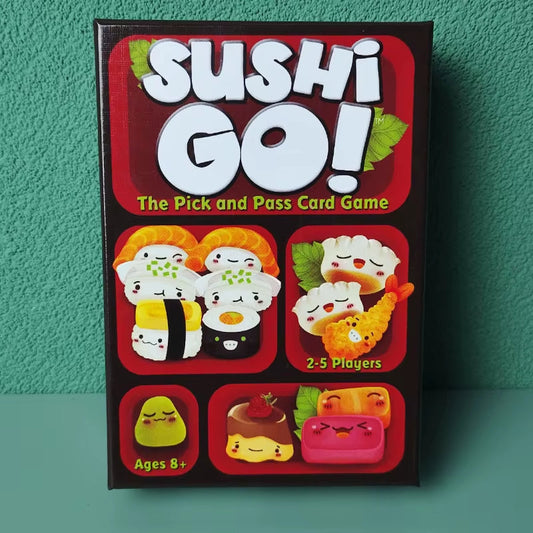1 Box Sushi Go Family Gathering Board Game Card,Fun Card Game Party Interactive Card Game Creative Small Gift Holiday Accessory
